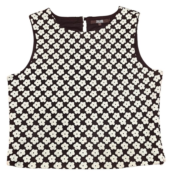 Anthropologie Eva Franco Floral Jacquard Top Size L - Picture 6 of 10